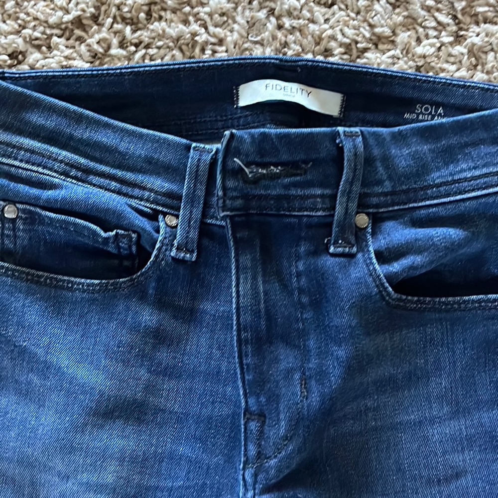 Fidelity denim mid rise Sola skinny jeans